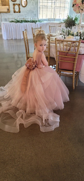 Couture Wedding Party Special Occasion Sating Tulle Floor Length Dress